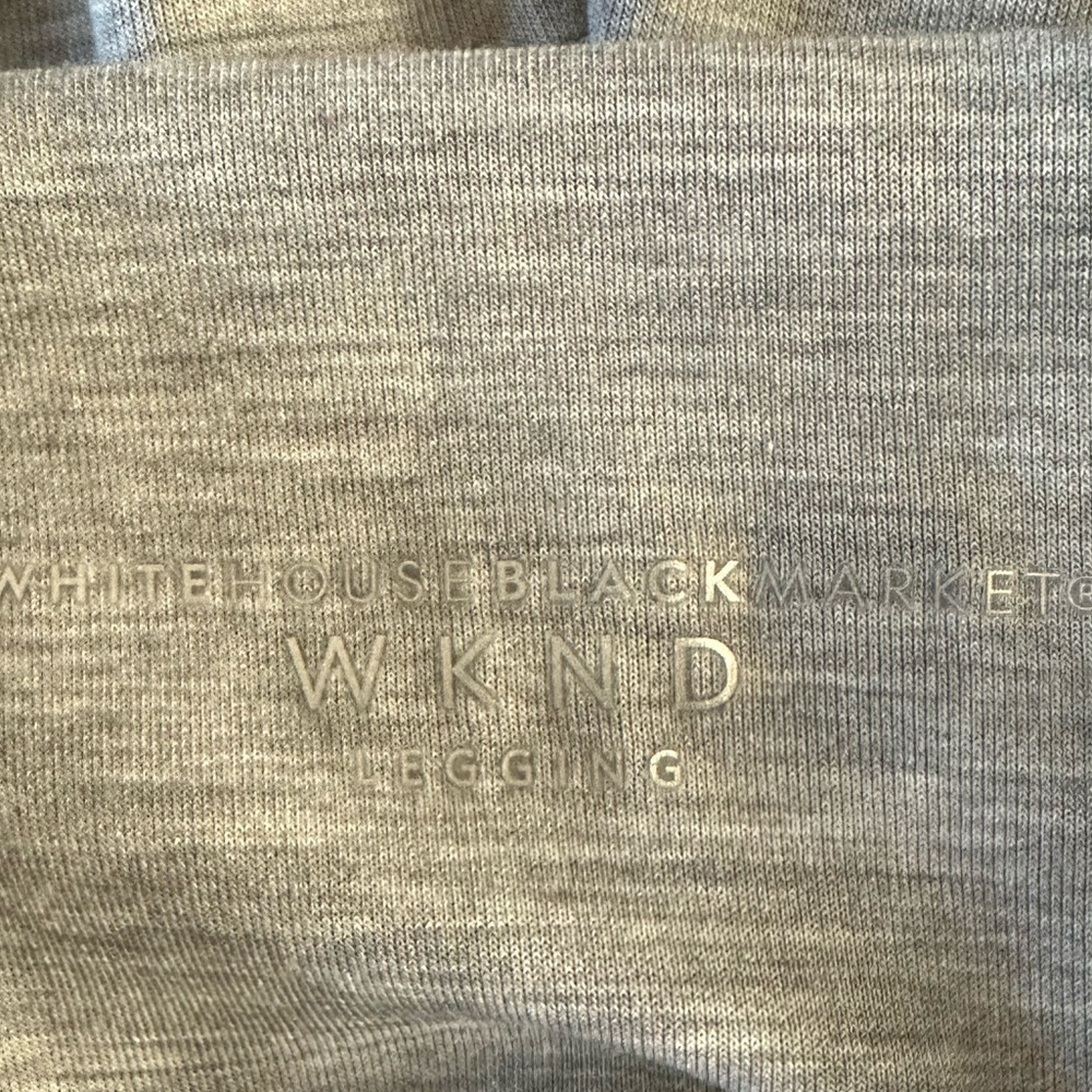 WHITE HOUSE BLACK MARKET gray WKND legging, EUC! - Picture 3 of 5